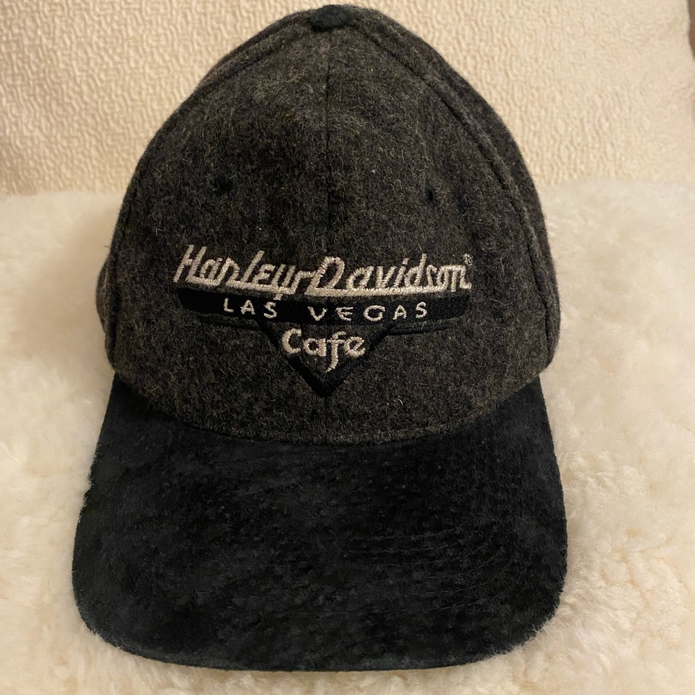 Vintage Men’s Harley Davidson Las Vegas Cafe Wool with Suede Brim